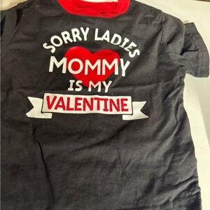 Celebrate It Black and Red Kids Tee - 'Sorry Ladies, Mommy is My Valentine'